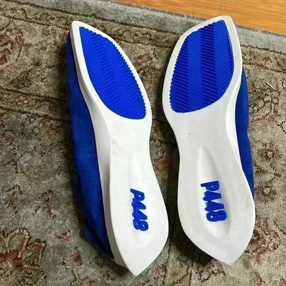 P448 Bella Blue Suede Flat ballet EU 38 US 7.5 - Picture 3 of 9